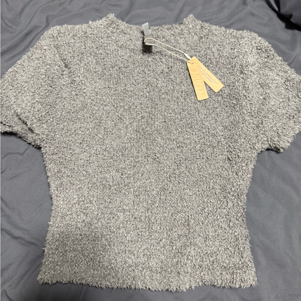 Texture grey skims shirt